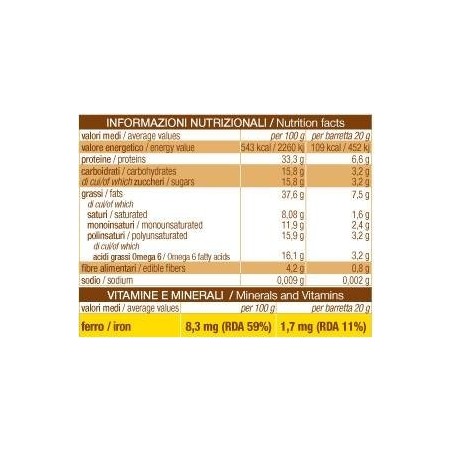 Barrette semi zucca 4x20 g