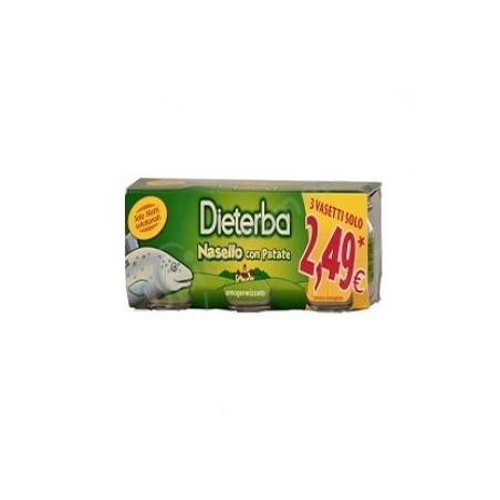 Dieterba omogeneizzato nasello 3 pezzi 80 g