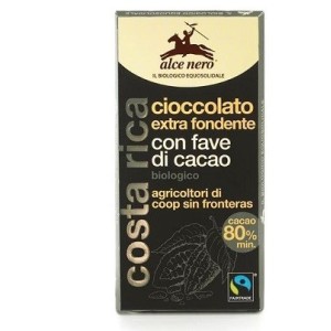 Tavoletta cioccolato extrafondente bio con fave di cacao biofairtrade 100 g