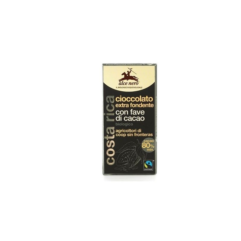 Tavoletta cioccolato extrafondente bio con fave di cacao biofairtrade 100 g