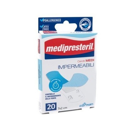 Cerotto medio medipresteril impermeabile 7x2cm 20 pezzi