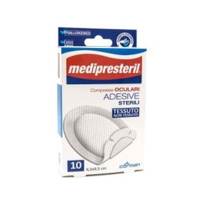 Garza compressa oculare medipresteril adesiva tnt 6,5x9,5cm10 pezzi
