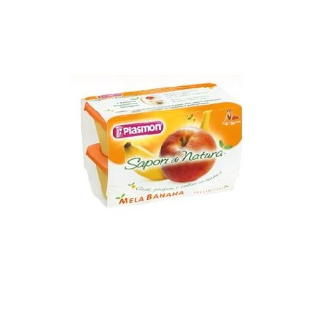 Plasmon sapori di natura omogeneizzato mela e banana 100 g x4 pezzi