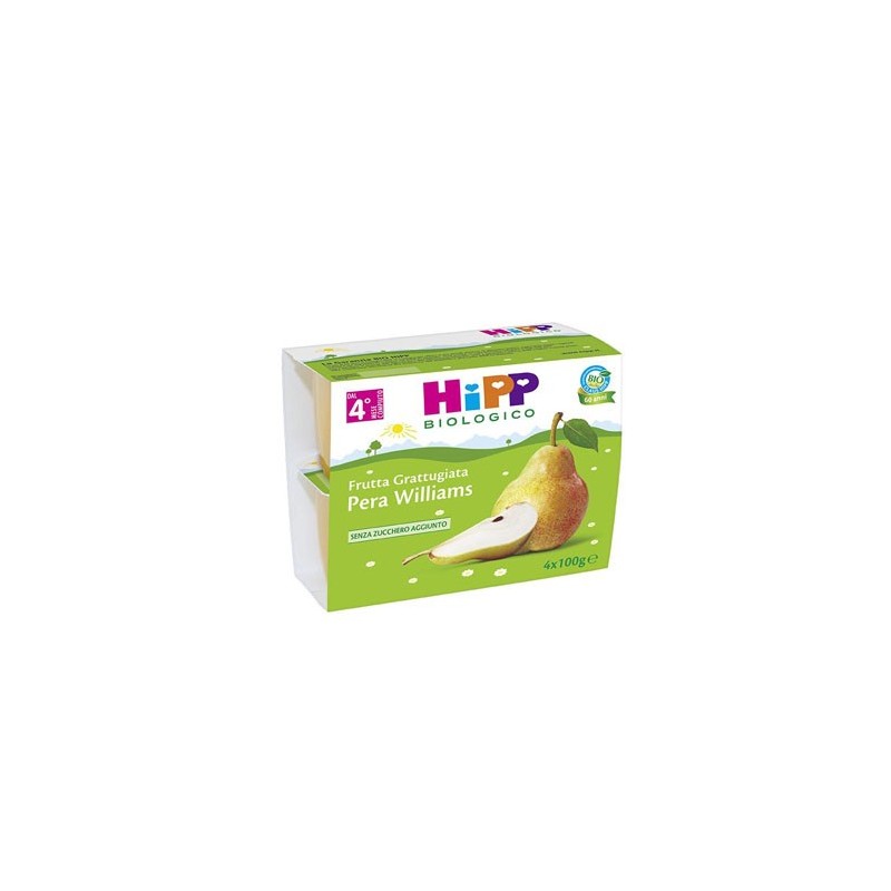 Hipp bio hipp bio frutta grattuggiata pera williams 4x100 g