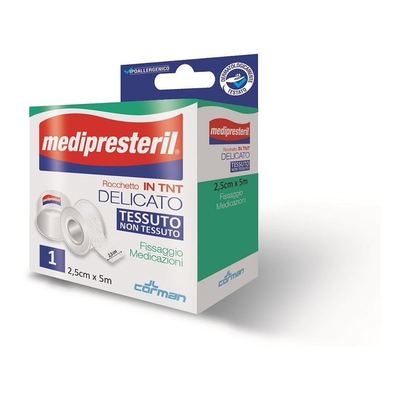 Cerotto in rocchetto tessuto non tessuto medipresteril 5x250cm