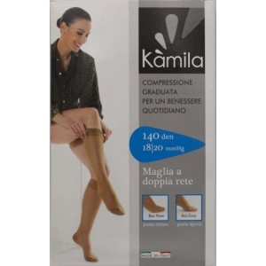 Kamila comfort easy collant maglia rete 140 denari nero 3