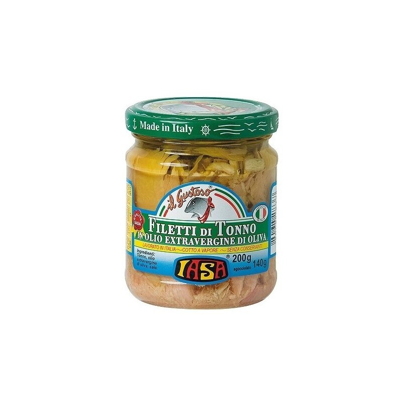 Filetti di tonno all'olio extravergine di oliva 200 g