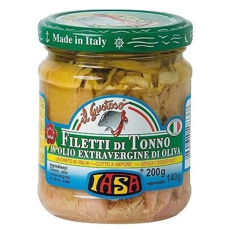 Filetti di tonno all'olio extravergine di oliva 200 g