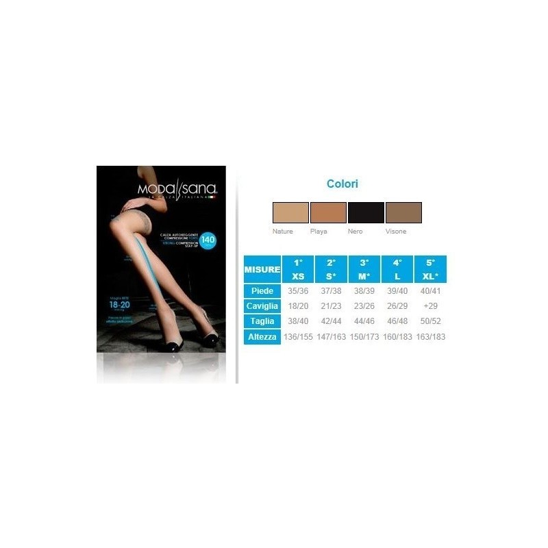 Modasana autoreggente 140 nature taglia 4 1 paio