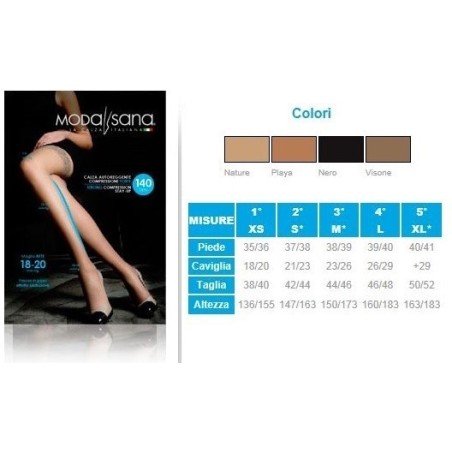 Modasana autoreggente 140 nature taglia 4 1 paio