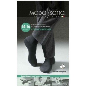 Modasana gambaletto 14/16 mmhg cotone blu taglia l 1 paio