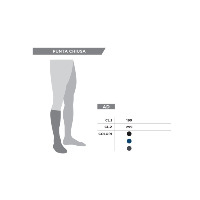 Modasana gambaletto 14/16 mmhg cotone antracite taglia m 1 paio