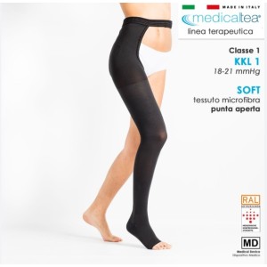 Mono collant micro fibra c1 reg punta aperta bei sinistro taglia m