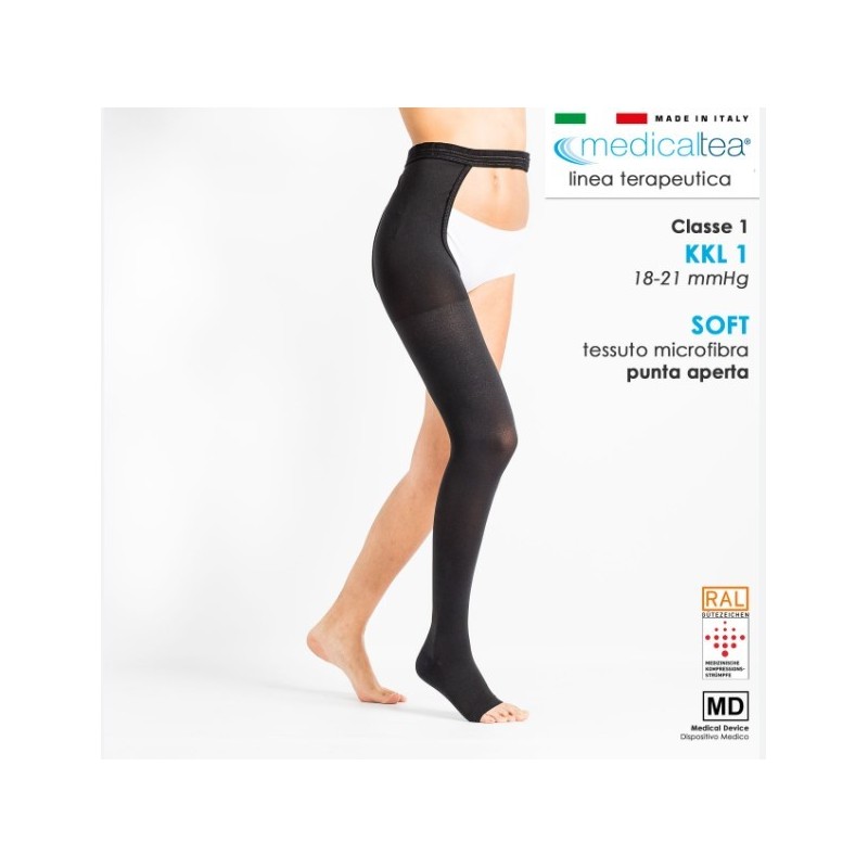 Mono collant micro fibra c1 reg punta aperta bei sinistro taglia m