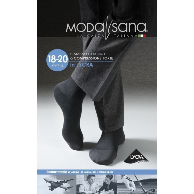 Modasana gambaletto 18/20 mmhg cotone antracite taglia xxl 1paio