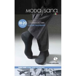 Modasana gambaletto 18/20 mmhg cotone nero taglia s 1 paio