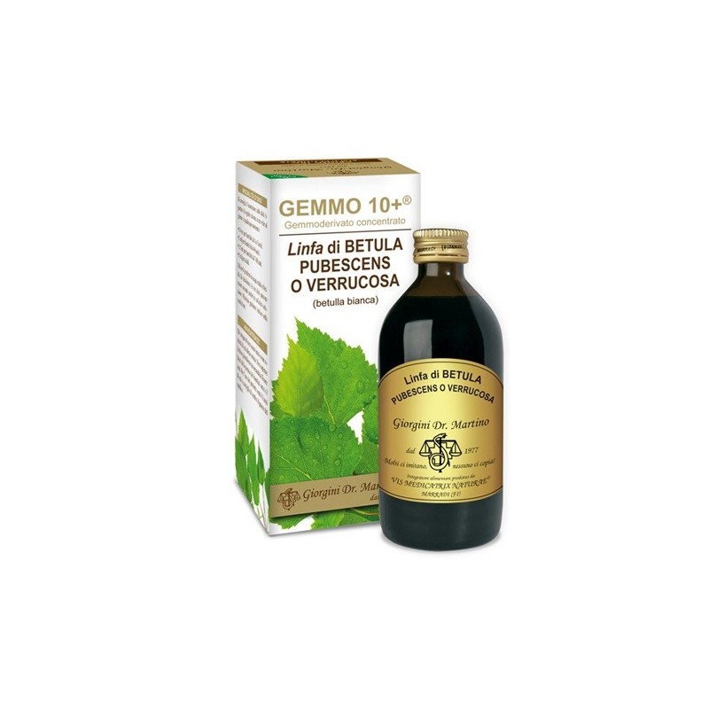Gemmo 10+ betulla b linfa 200 ml liquido analcolico