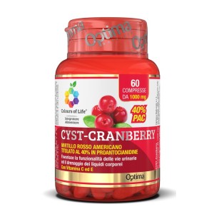 Colours of life cyst-cranberry con vitamina c e 60 compresse1000 mg