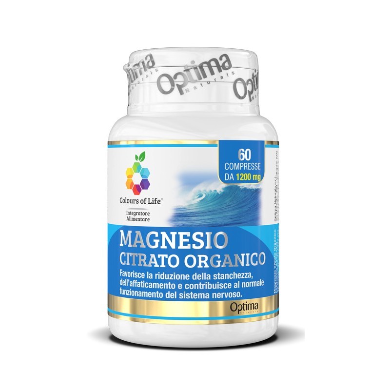 Colours of life magnesio citrato organico 60 compresse 1200mg