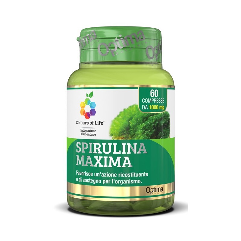 Colours of life spirulina maxima 60 compresse 1000 mg