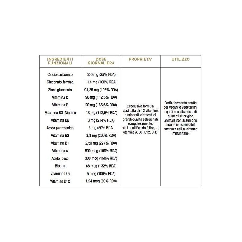 Colours of life vegan 12 vitamine + 3 minerali 60 compresse