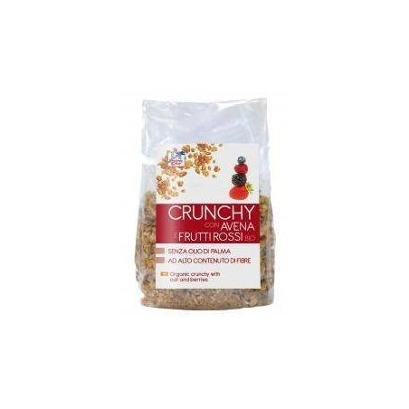 Fsc crunchy con avena e frutti rossi bio ad alto contenuto di fibre con olio di girasole senza olio di palma 375 g Fsc crunchy con avena e frutti rossi bio ad alto contenuto di fibre con olio di girasole senza olio di palma 375 g