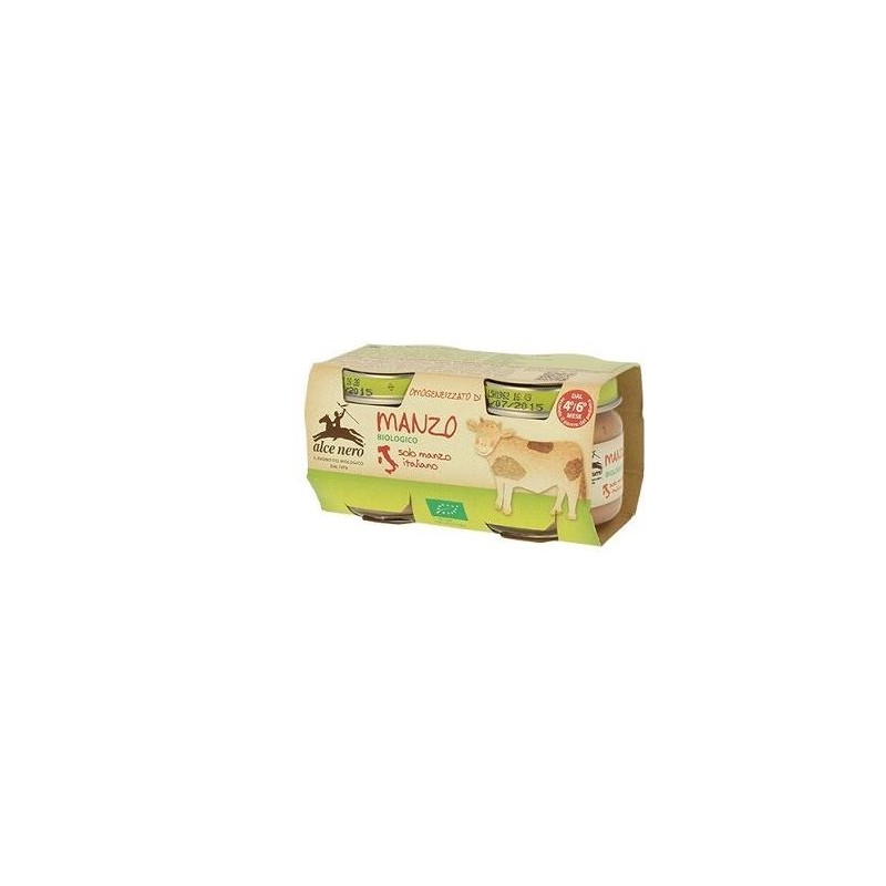 Omogeneizzato di manzo baby food bio 2 x 80 g