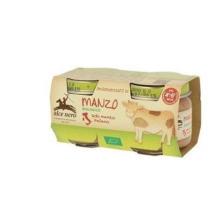 Omogeneizzato di manzo baby food bio 2 x 80 g