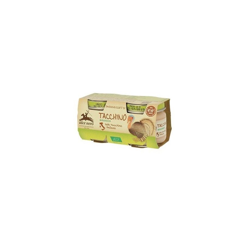 Omogeneizzato di tacchino baby food bio 2 x 80 g