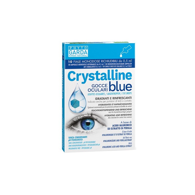 Crystalline blue gocce oculari monodose 10 fiale 0,5 ml
