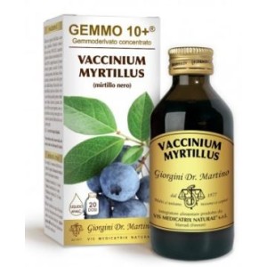 Gemmo 10+ gemmoderivato concentrato vaccinium myrtillus mirtillo nero senza alcool 100 ml