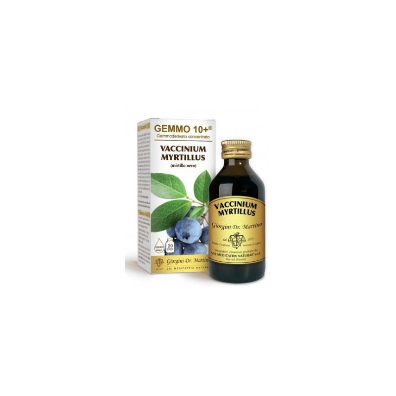 Gemmo 10+ gemmoderivato concentrato vaccinium myrtillus mirtillo nero senza alcool 100 ml Gemmo 10+ gemmoderivato concentrato vaccinium myrtillus mirtillo nero senza alcool 100 ml