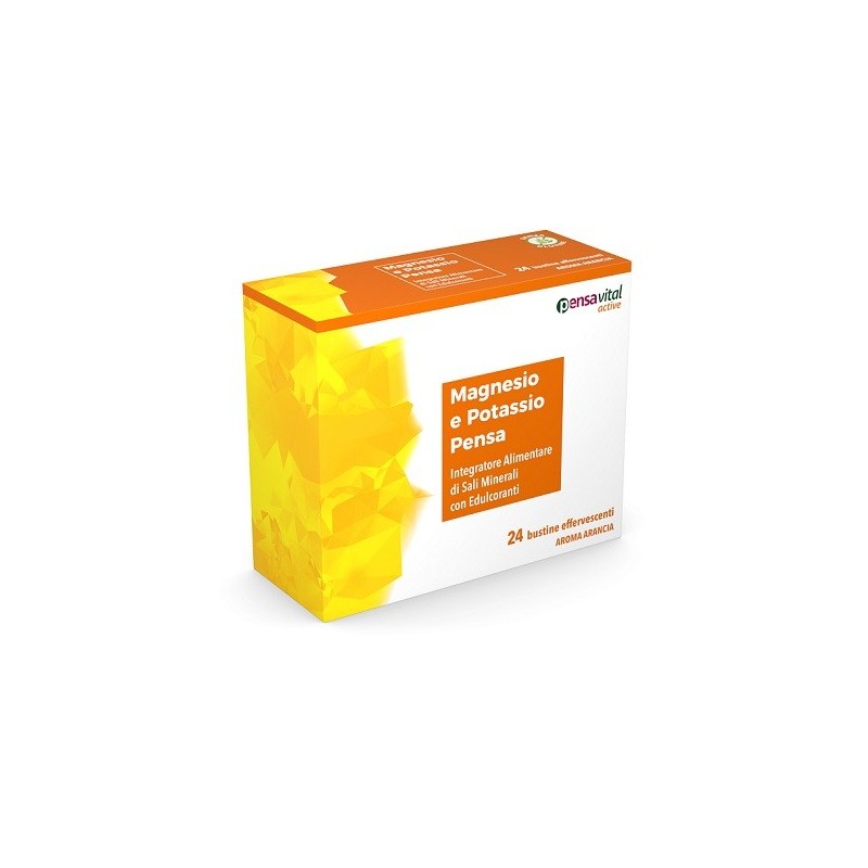 Magnesio e potassio arancia pensa 24 bustine effervescenti