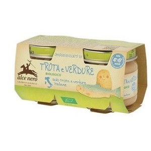 Omogeneizzato trota e verdure baby food bio 2 x 80 g