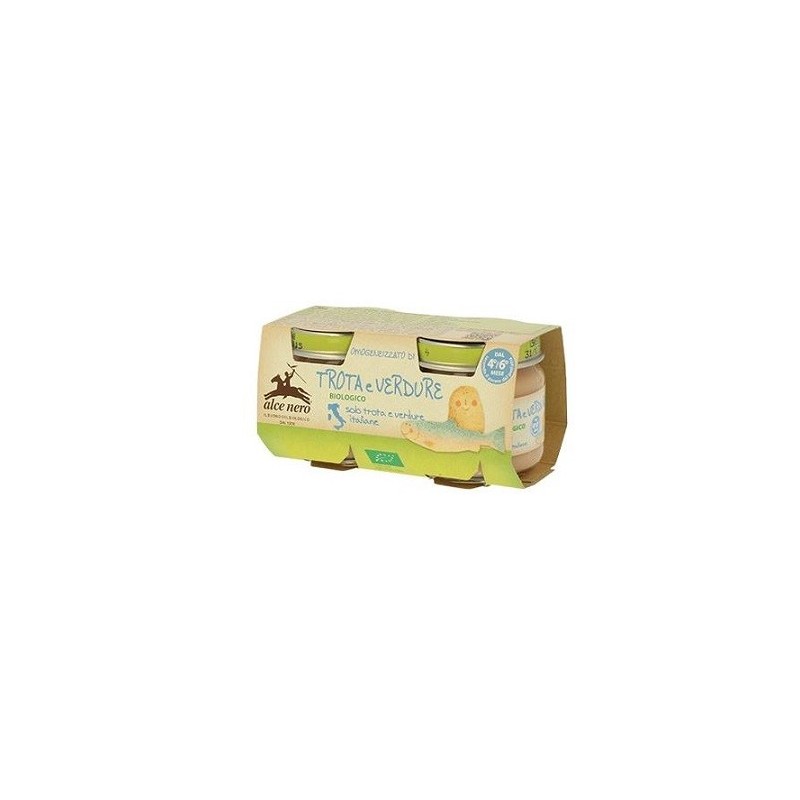 Omogeneizzato trota e verdure baby food bio 2 x 80 g