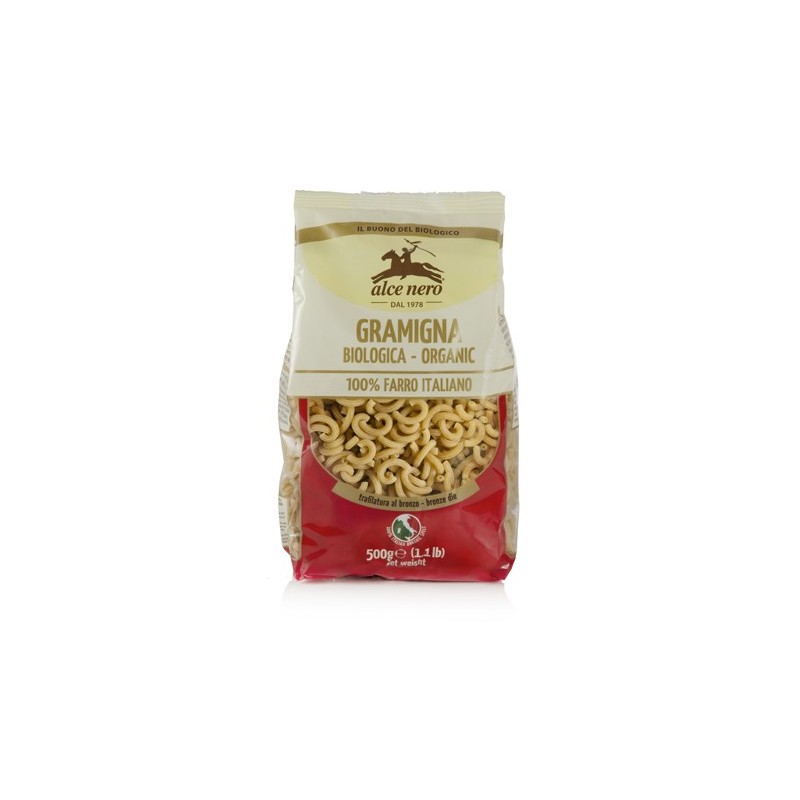 Gramigna 100% sfarinato di farro bio 500 g Gramigna 100% sfarinato di farro bio 500 g