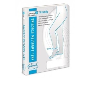 Gloriamed thrombosis 18 punta chiusa con foro d'ispezione gambaletto corto misura l 1 paio