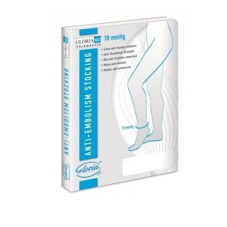 Gloriamed thrombosis 18 punta chiusa con foro d'ispezione gambaletto corto misura l 1 paio