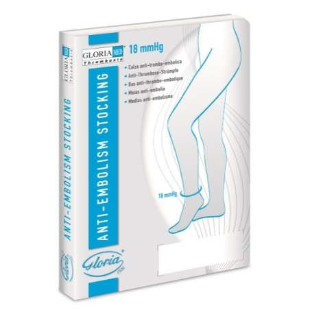 Gloriamed thrombosis 18 punta chiusa con foro d'ispezione tutta coscia autoreggente corto misura l 1 paio