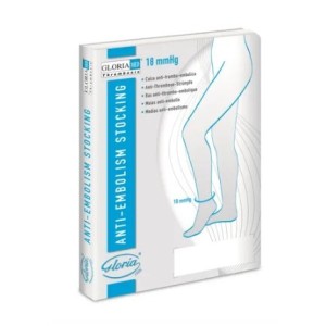 Gloriamed thrombosis 18 punta chiusa con foro d'ispezione tutta coscia autoreggente corto misura xl 1 paio
