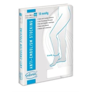 Gloriamed thrombosis 18 punta chiusa con foro d'ispezione tutta coscia autoreggente lungo misura s 1 paio