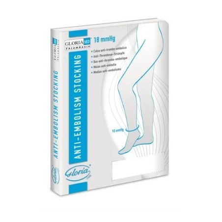 Gloriamed thrombosis 18 punta chiusa con foro d'ispezione tutta coscia autoreggente lungo misura s 1 paio