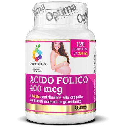 Colours of life acido folico 400 mcg 120 compresse 350 mg