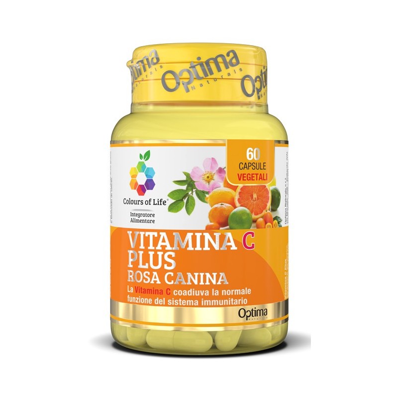 Colours of life vitamina c plus rosa canina 60 capsule vegetali 724 mg