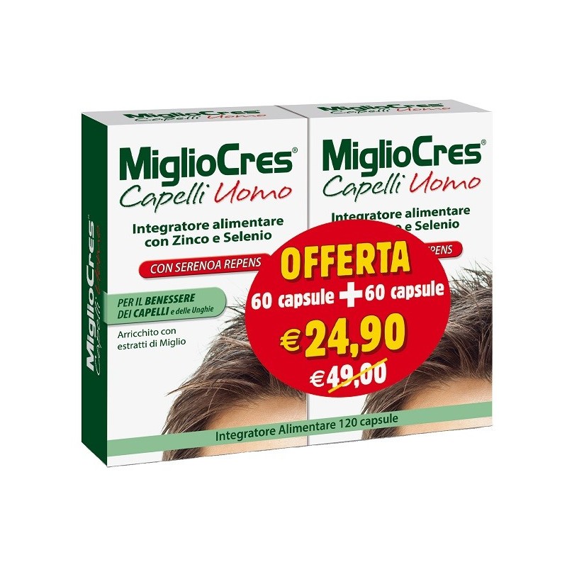 Migliocres capelli uomo 60+60 capsule promo