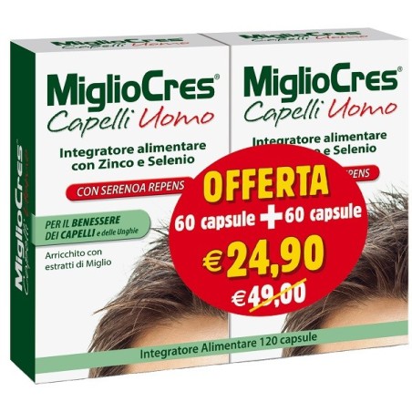 Migliocres capelli uomo 60+60 capsule promo