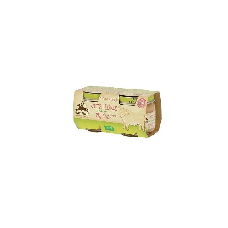 Omogeneizzato di vitellone baby food bio 2 x 80 g