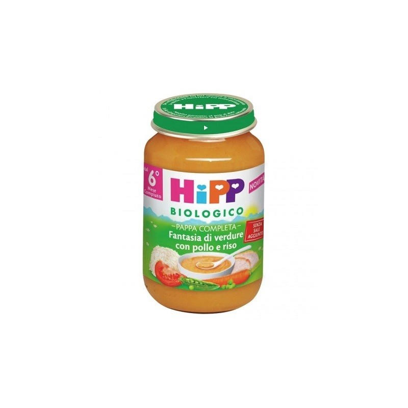 Hipp bio pappa pronta fantas verd pollo riso 190 g