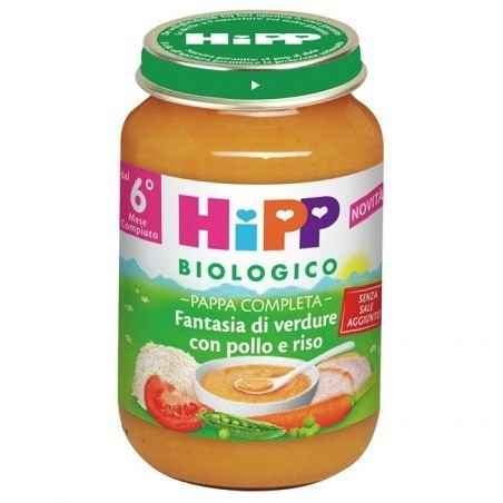 Hipp bio pappa pronta fantas verd pollo riso 190 g