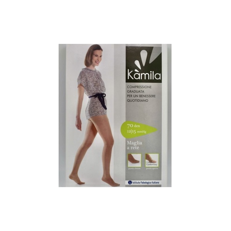 Kamila calza bordo coscia 70 denari maglia a rete playa 3